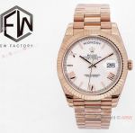 Rolex Day-Date 40 mm Swiss 2836 Watch Rose Gold Presidential Light Pink Dial